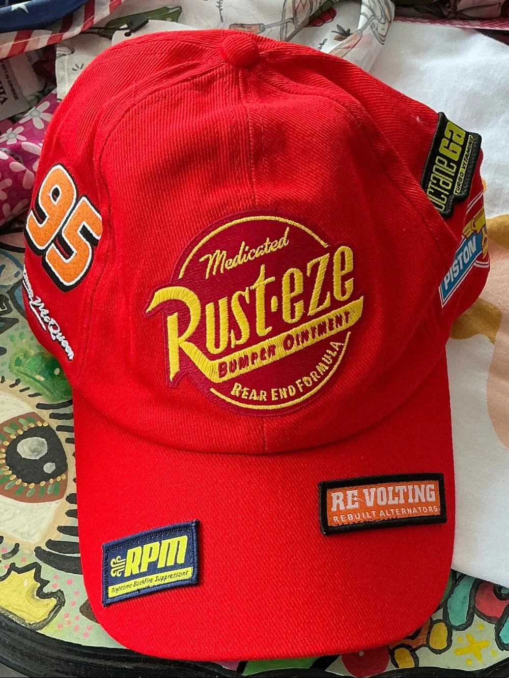 Rust-eze Red Embroidered Racing Cap